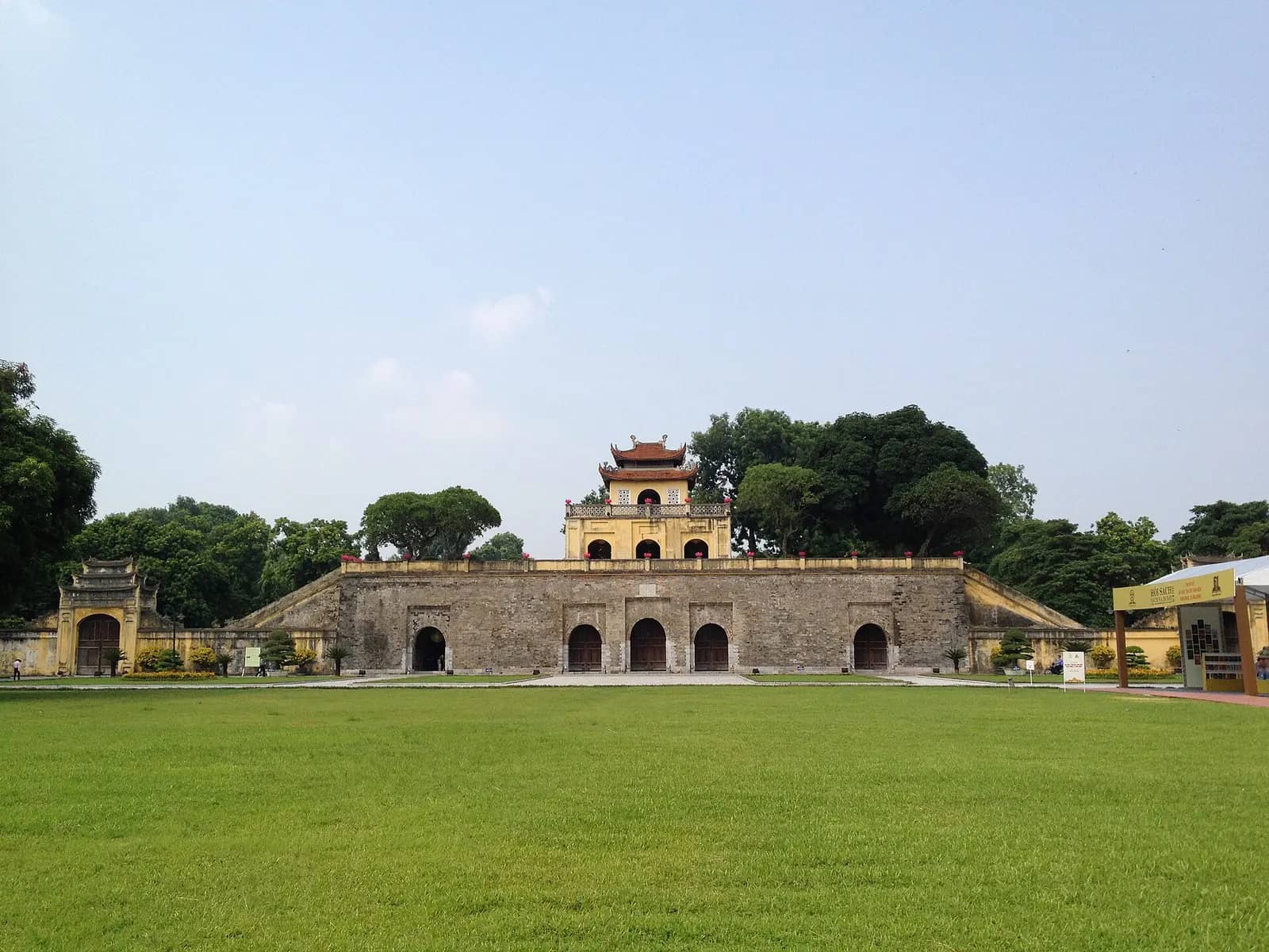 Doan Mon, the stone south gate of the Imperial Citadel of Thang Long, with its tiled pavilion on top